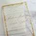 Foil Printing Acrylic Invitation Card Transparent Latest Invitation With Envelope